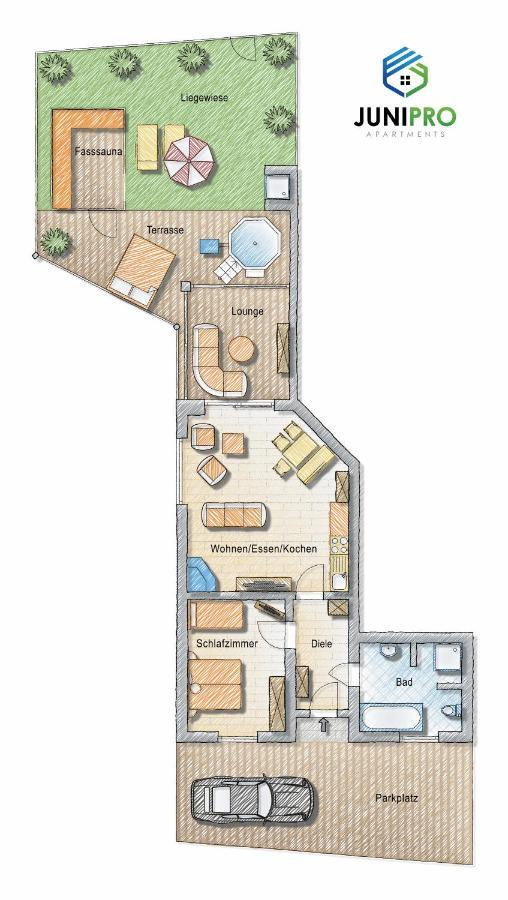 Junipro Luxury Apartments Bosen-Eckelhausen Dış mekan fotoğraf